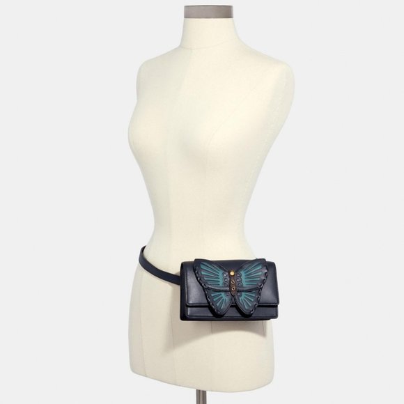 CONVERTIBLE COACH 2609 Belt Bag Butterfly Applique Fanny Pack Crossbody - Picture 4 of 9